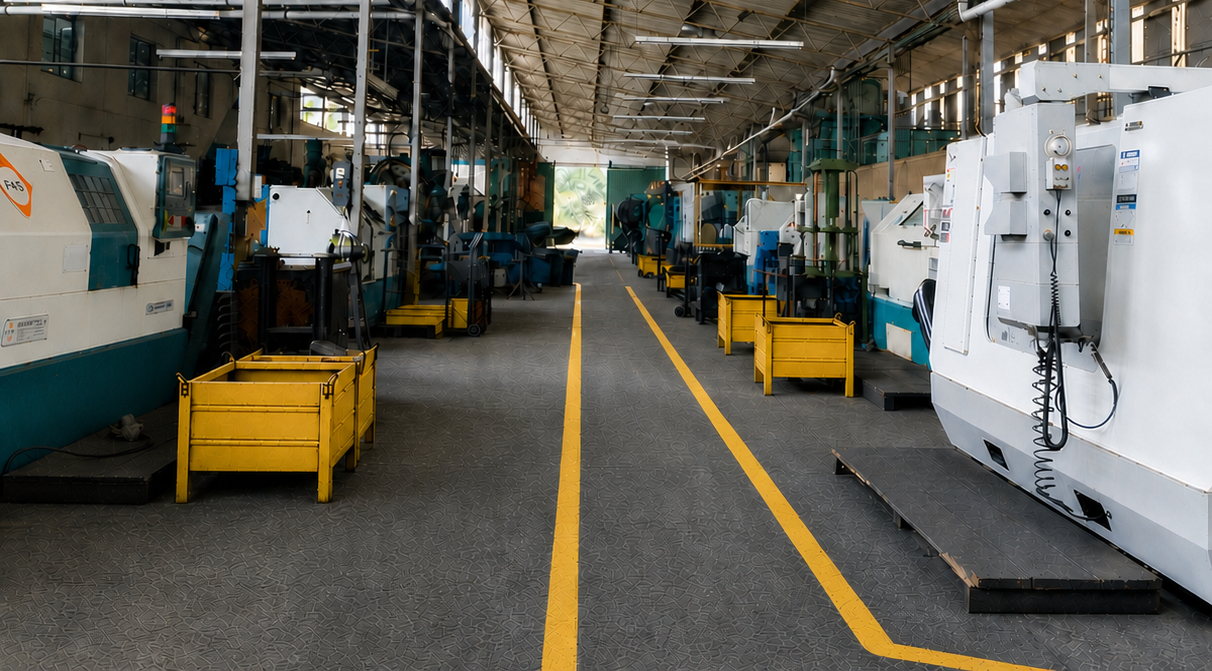 Interior de la planta: sector de marcación de piezas homologadas